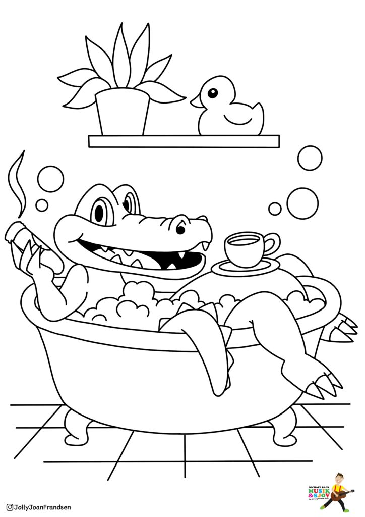 Hvis du ser en krokodille i dit badekar - tegninger